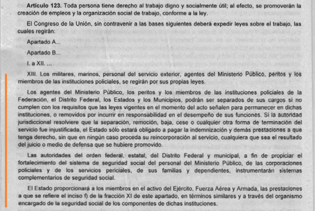 22a Reforma articulo 123