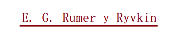 E. G. Rumer y Ryvkin