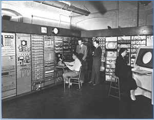 Una computadora digital como la Whirlwhin de la Mit fue una de las primeras en utilizar una pantalla capaz de representar gráficos