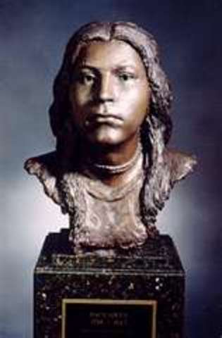 Sacagawea is taken as a wife by Toussaint  Charbonnequ.