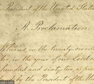 (3) Emancipation Proclamation