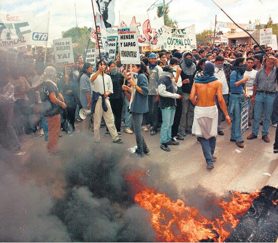 Piquetes por desocupación.