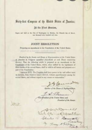 The 16th Amendment is Passed