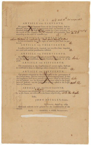Bill of Rights adopted
