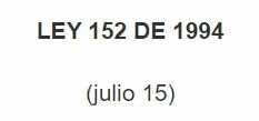 Ley 152 de 1994