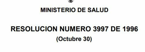 Resolución 3997 de 1996
