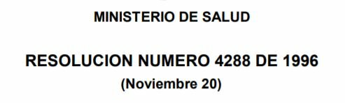 Resolución 4288 de 1996