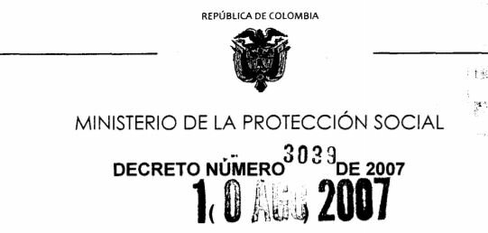 Decreto 3039 de 2007