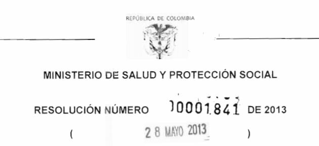 Resolución 1841 de 2013