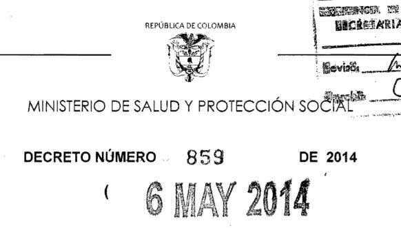 Decreto 859 de 2014