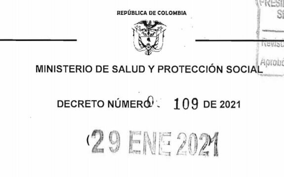 Decreto 109 de 2021