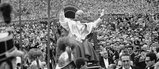 Llegada del Papa.