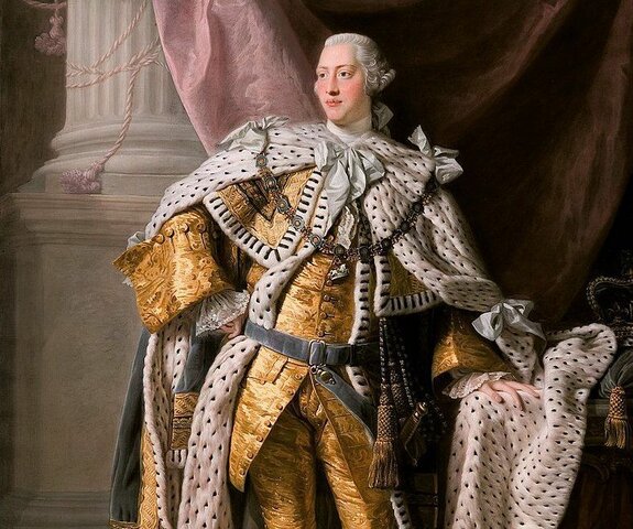 King George 111 comes to the throne in England