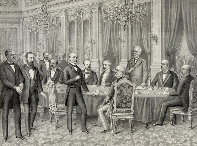 Signing of the treaty of Paris