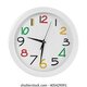 Round wall clock colorful figures 260nw 405429091