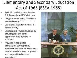 The elementary and Secondary Act of 1965
