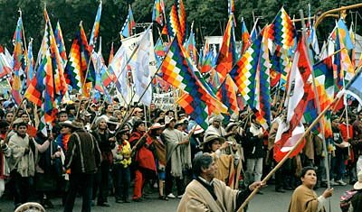 Marcha pueblos originarios