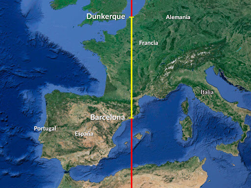 Se comenzó a medir la distancia entre Dunkerke y Barcelona.