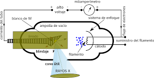 estructura del tubo de rayos x