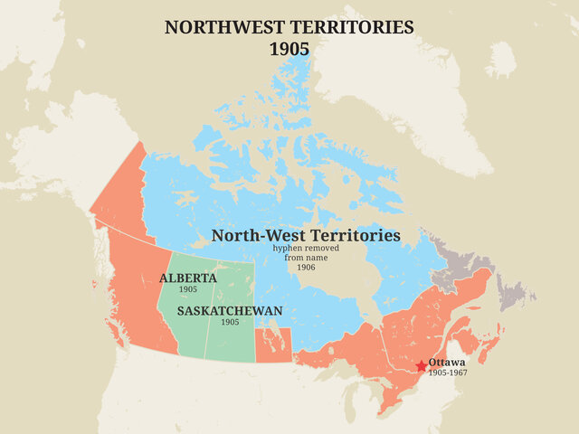 Entrée de l'Alberta et la Saskatchewan dans la confédération canadienne