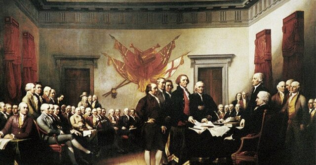 The declaration of independence is signed
