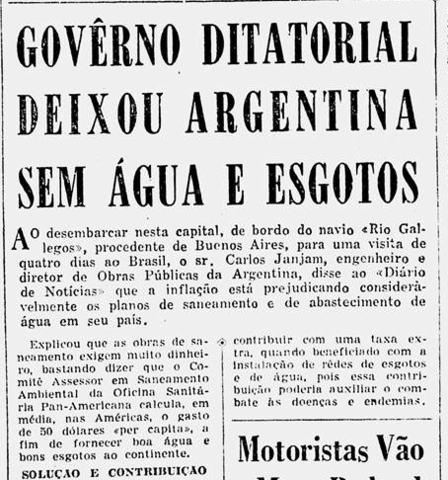 Governo DItatorial Deixou Argentina sem água e esgoto