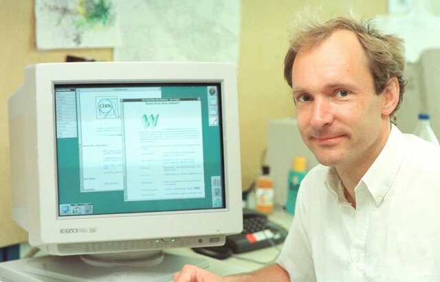 Tim Berners-Lee creates the first web browser