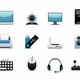 Vector computer hardware icons
