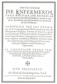 Se imprime "instrucción de enfermeros"