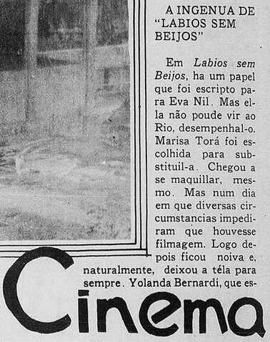 Lábios sem Beijos - filme feito para Eva Nil