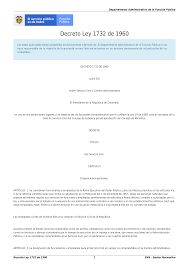 Decreto 1732 de 1960