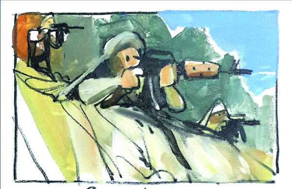 Combate con fuerzas insurgentes en el paso de Sabzac (Afganistán)