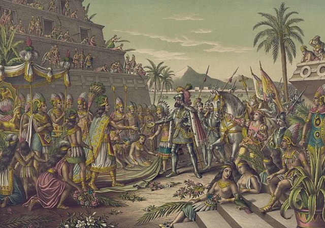 La llegada de los españoles a Mexico