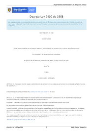 Decreto 2400 de 1968