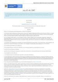 Ley 61 de 1987
