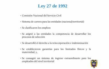 Ley 27 de 1992