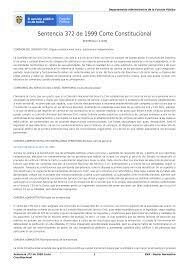 Sentencia 372 de 1999