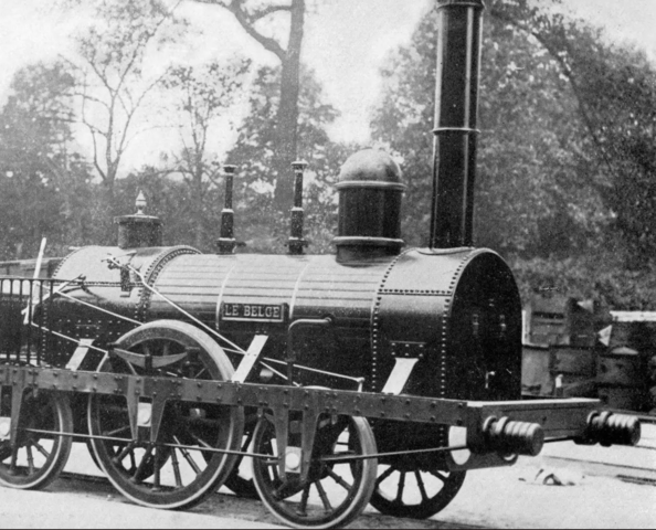 Première ligne de chemin de fer en Belgique