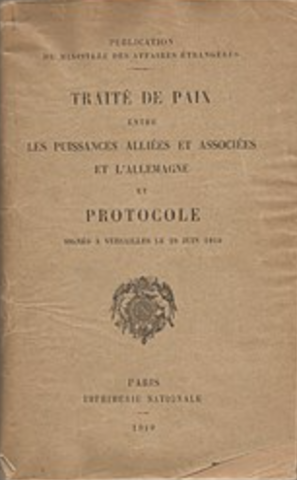 Début des négociations du Traité de Versailles