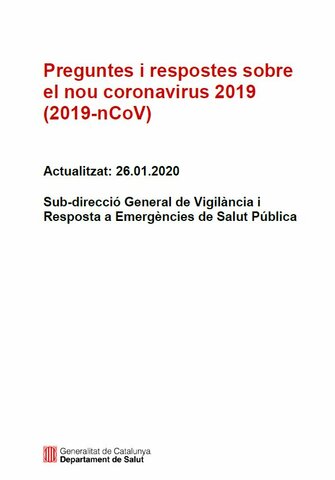 1er document P&R nou Coronavirus: 2019-nCoV