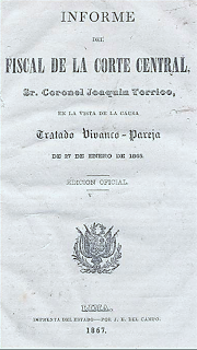 Se firma el tratado de "Vivanco-Pareja"