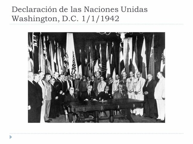 Aprobación de la "Declaración de las naciones unidas"