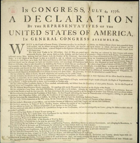 The declaration of independence
