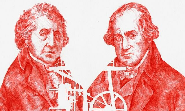 James Watt y Mathew Bolton