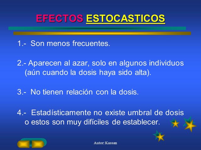 EFECTOS ESTOCÁSTICOS