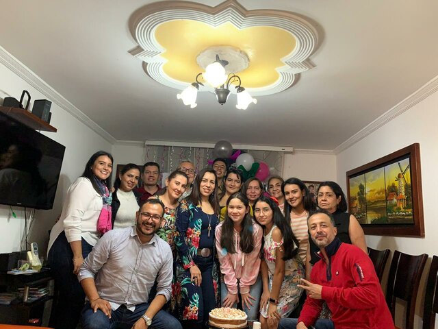 celebrating the birthday of my mom's cousin