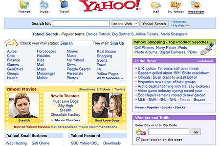 Yahoo, Flickr, WordPress,