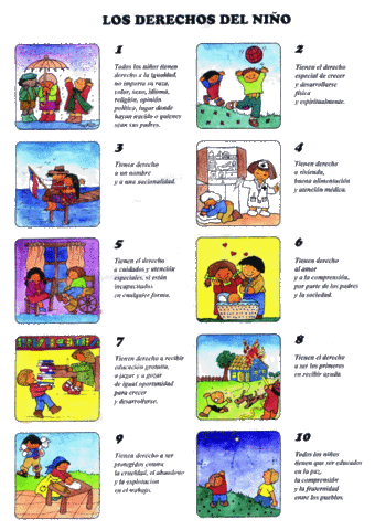 Convención de los derechos del niño, reconociéndolos como sujetos de derechos, garantizando su libertad de expresión, la familia como grupo fundamental para el desarrollo