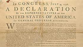 La declaración de la Independencia Estados Unidos