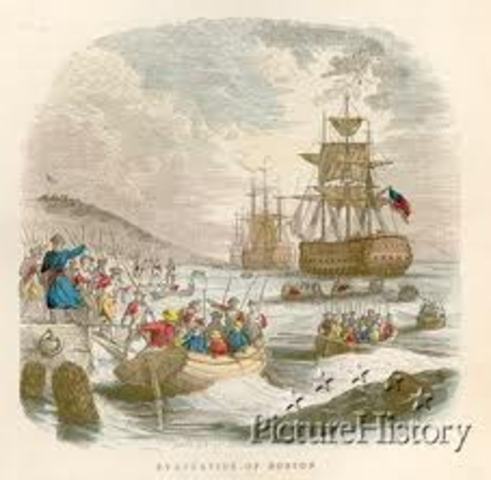 British evacuate Boston